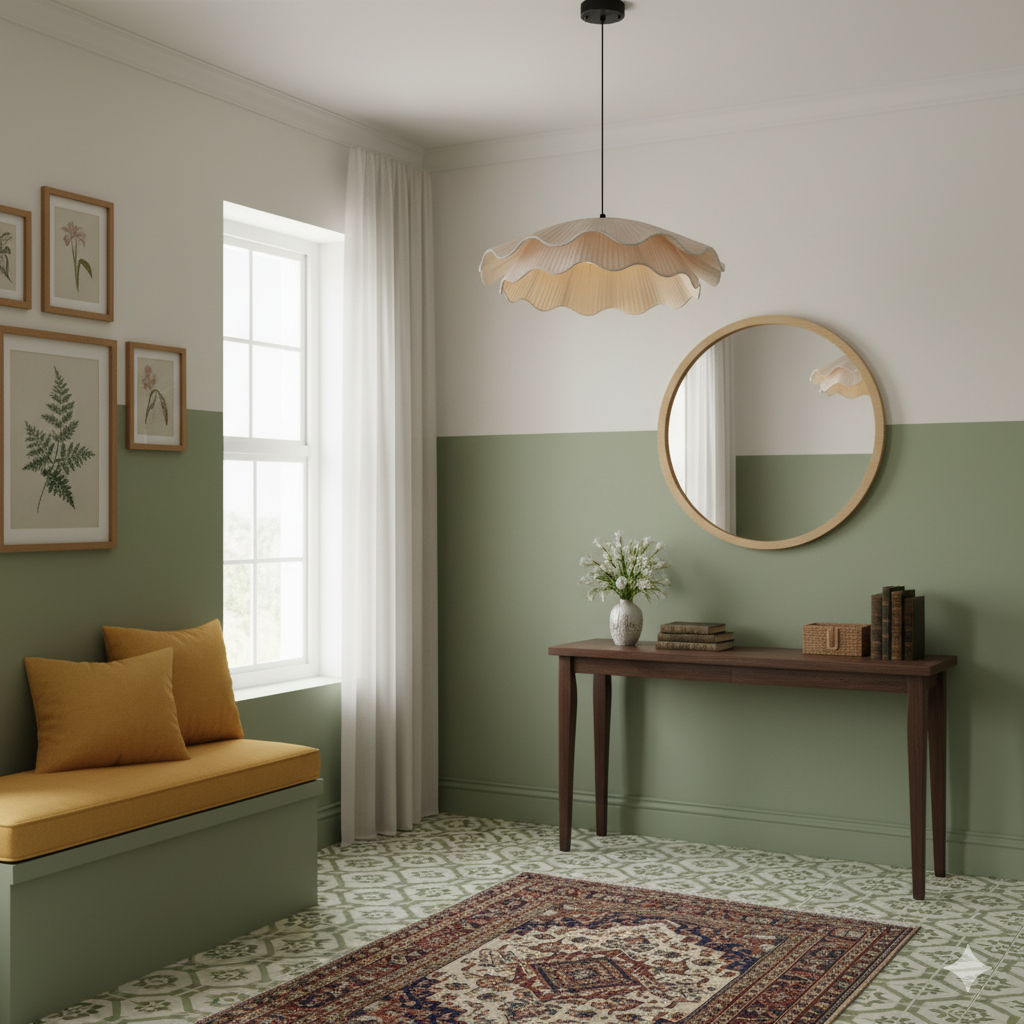 Adjustable Hanging Fixture with Metal & Cloth Shade for Overhead Illumination in Dining Spaces