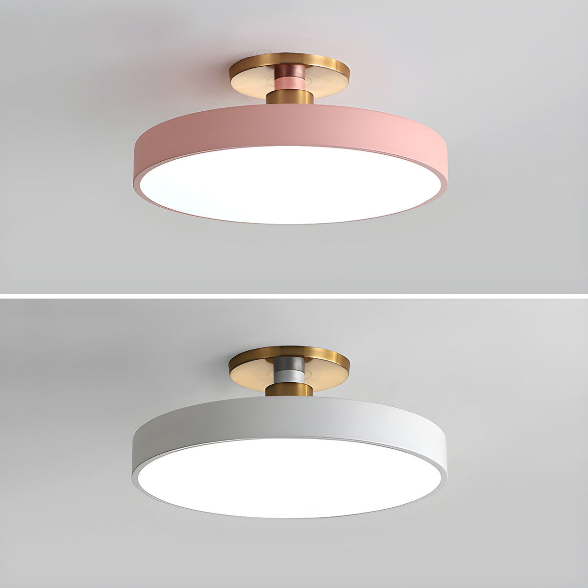 LED Ceiling Light Fixture 12 in Dimmable Round Low Profile for Bedroom Kitchen Office Home Modern Acrylic