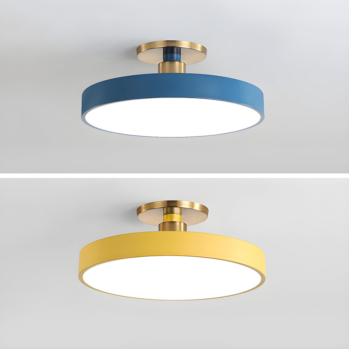 LED Ceiling Light Fixture 12 in Dimmable Round Low Profile for Bedroom Kitchen Office Home Modern Acrylic
