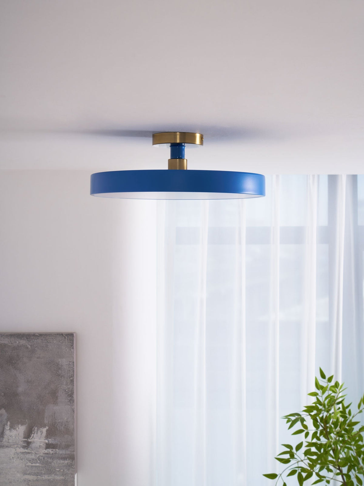 LED Ceiling Light Fixture 12 in Dimmable Round Low Profile for Bedroom Kitchen Office Home Modern Acrylic