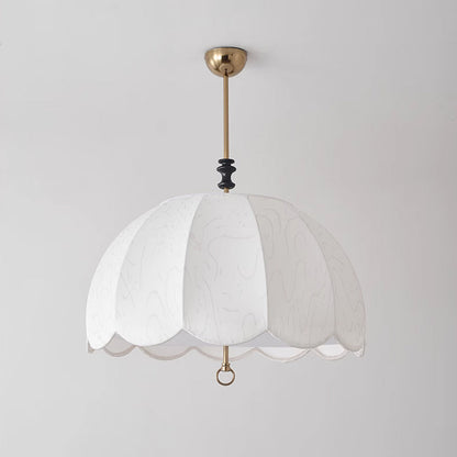 Woven Fabric Shade Drop Fixture 20-Inch Mixed-Material Frame for Table & Island Overhead Lighting