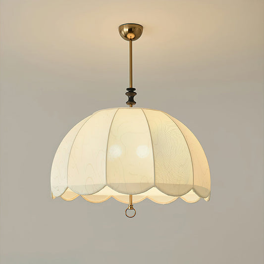 Woven Fabric Shade Drop Fixture 20-Inch Mixed-Material Frame for Table & Island Overhead Lighting