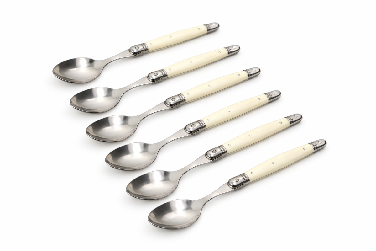 Ivory Laguiole Style Flatware Set – Elegant Stainless Steel Cutlery for Dining