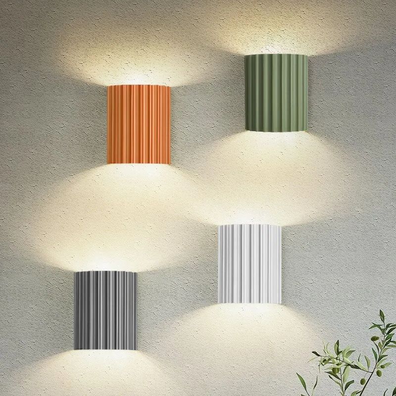 Round Resin Sconce 13-Inch LED Fixture Color Changing Hardwired Bedroom Hallway Reading Nook Diffused Glow Minimalist Contemporary Interior