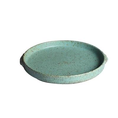 Jade Stoneware Ceramic Dinnerware Set – Vintage Glazed Porcelain with Unique Shapes