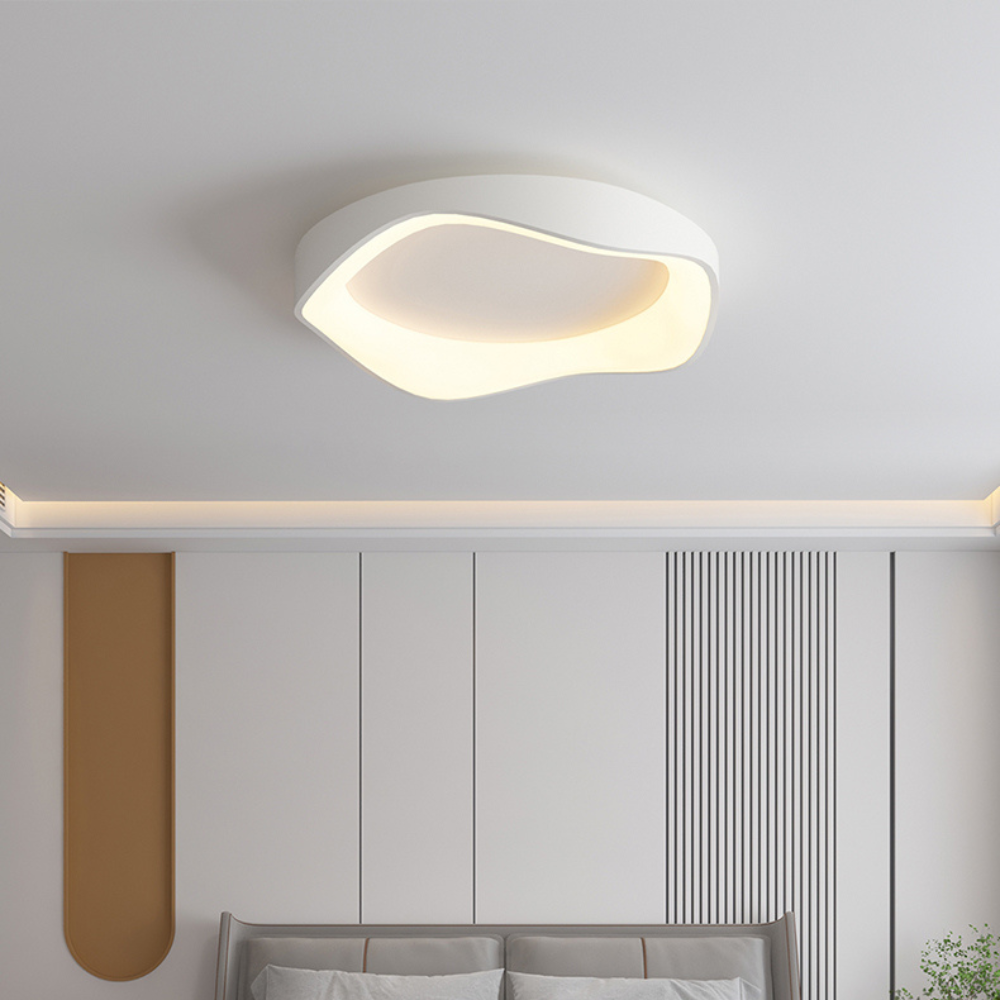 Flush Mount LED Ceiling Light Dimmable with Remote 16-20 Inch Round White Fixture for Bedroom Living Room Kitchen Modern Low Profile 3.5 Inc