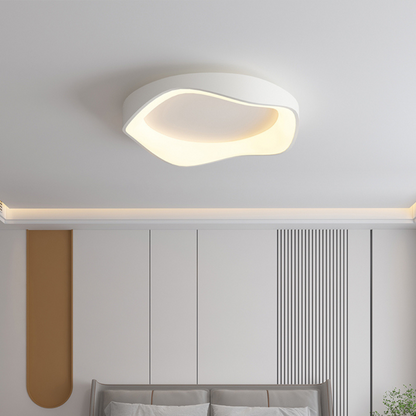 Flush Mount LED Ceiling Light Dimmable with Remote 16-20 Inch Round White Fixture for Bedroom Living Room Kitchen Modern Low Profile 3.5 Inc