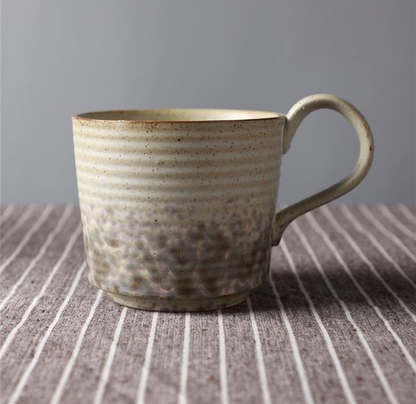 Japanese-Inspired Ceramic Cups and Mugs with Textured Grip – 6 oz Capacity