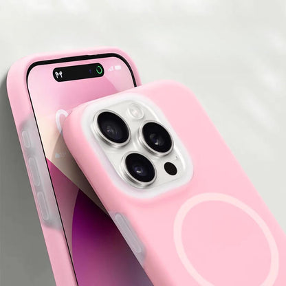 Silicone iPhone Case with Magnetic Ring Stand for 15 16 17 Pro Max