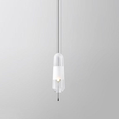 Glass Shade Hanging Light Fixture E14 Socket for Kitchen Island and Dining Room Overhead Lighting 5 Inch Wide 15 Inch Drop Adjustable Wire L