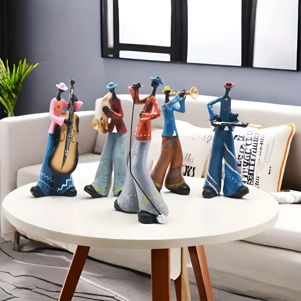 Jovial Figurine - Premium Resin, Abstract Music Design
