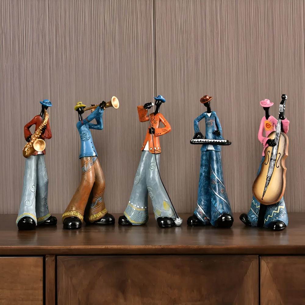 Jovial Figurine - Premium Resin, Abstract Music Design