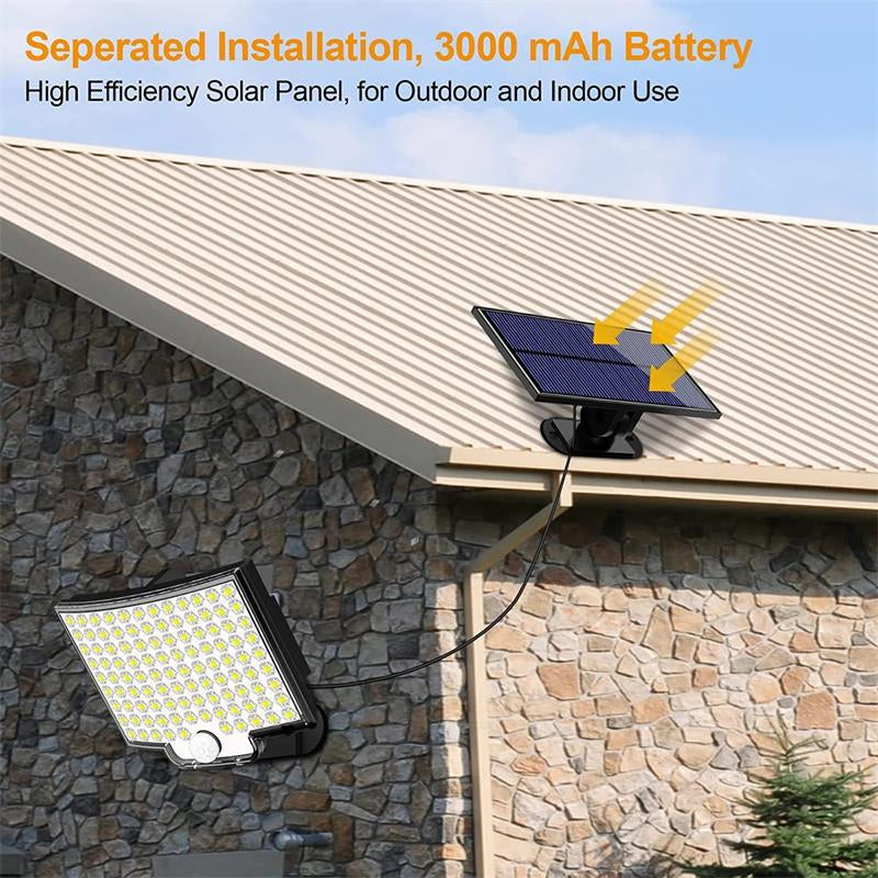 Solar Outdoor Light | 106 LED Motion Sensor with Adjustable Modes | Energy-Efficient Illumination for Gardens and Driveways