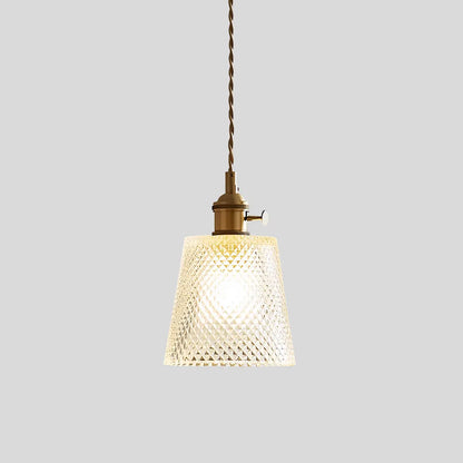 Adjustable Height Pendant Light with Clear Glass Shade Bronze Finish for Dining Table Kitchen Island Living Room Overhead Lighting