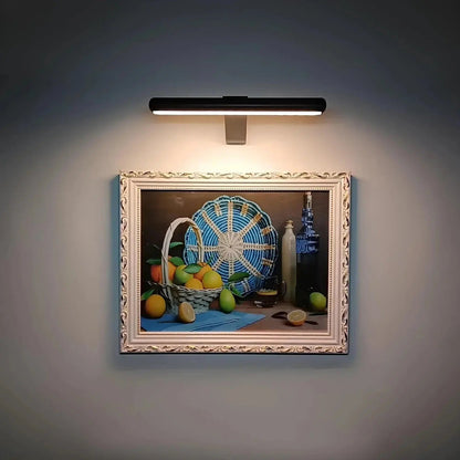 Rechargeable Picture Light LED Wall Mount Clip-On Art Accent Lamp with 360° Rotating Head Adjustable Brightness for Paintings Frames Gallery