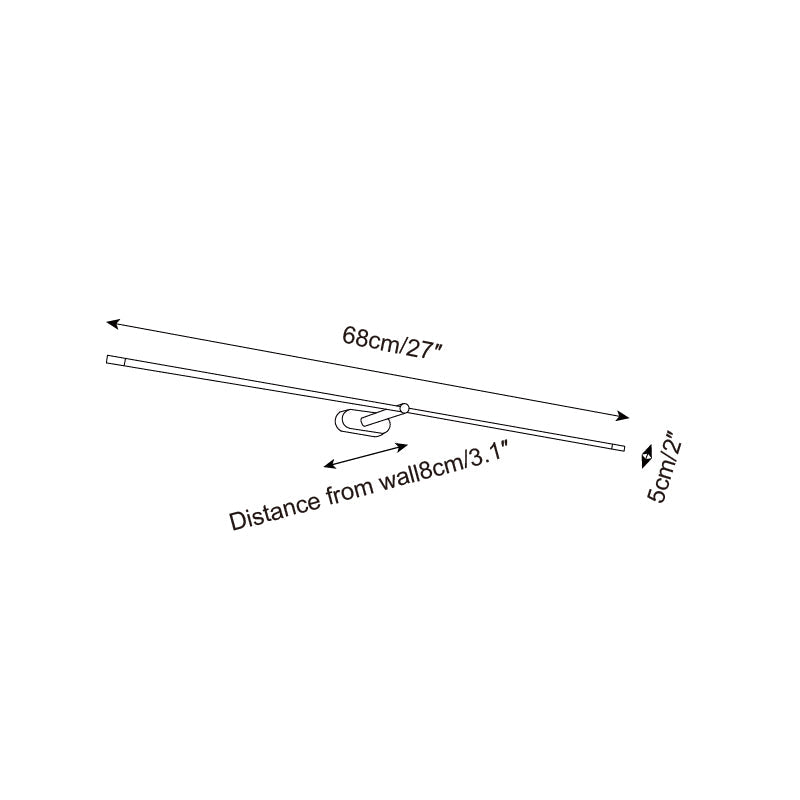 Rechargeable LED Picture Light 27 Inch Battery Operated Art Display Fixture Wireless Remote Dimmable Accent Sconce for Bedroom Hallway Galle