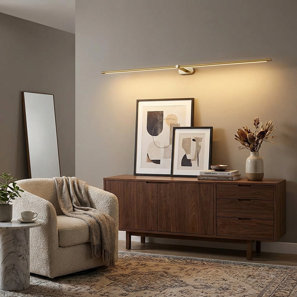 Rechargeable LED Picture Light 27 Inch Battery Operated Art Display Fixture Wireless Remote Dimmable Accent Sconce for Bedroom Hallway Galle