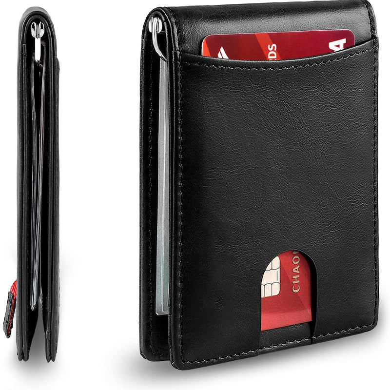 RFID Blocking Leather Card Holder with Theft-Proof Design | Compact Wallet for Daily Use
