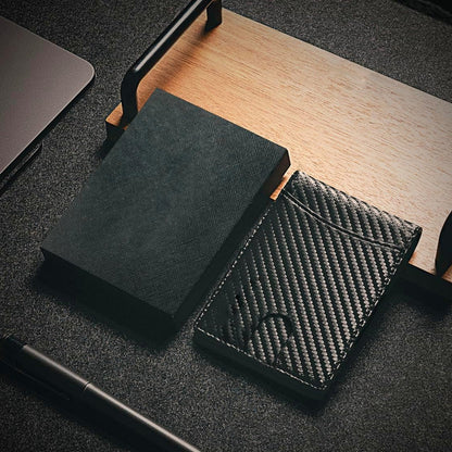 RFID Blocking Leather Card Holder with Theft-Proof Design | Compact Wallet for Daily Use