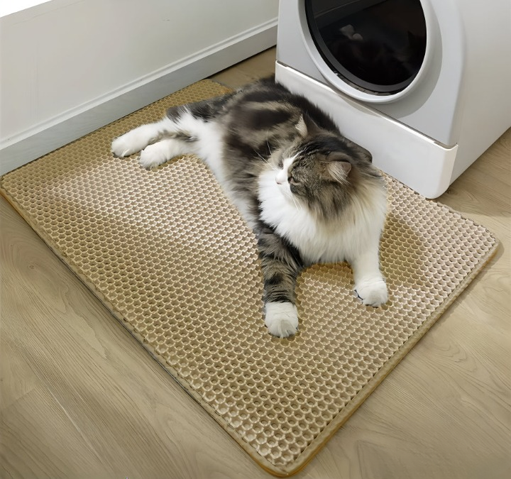 Dual-Layer Waterproof & Non-Slip Cat Litter Mat
