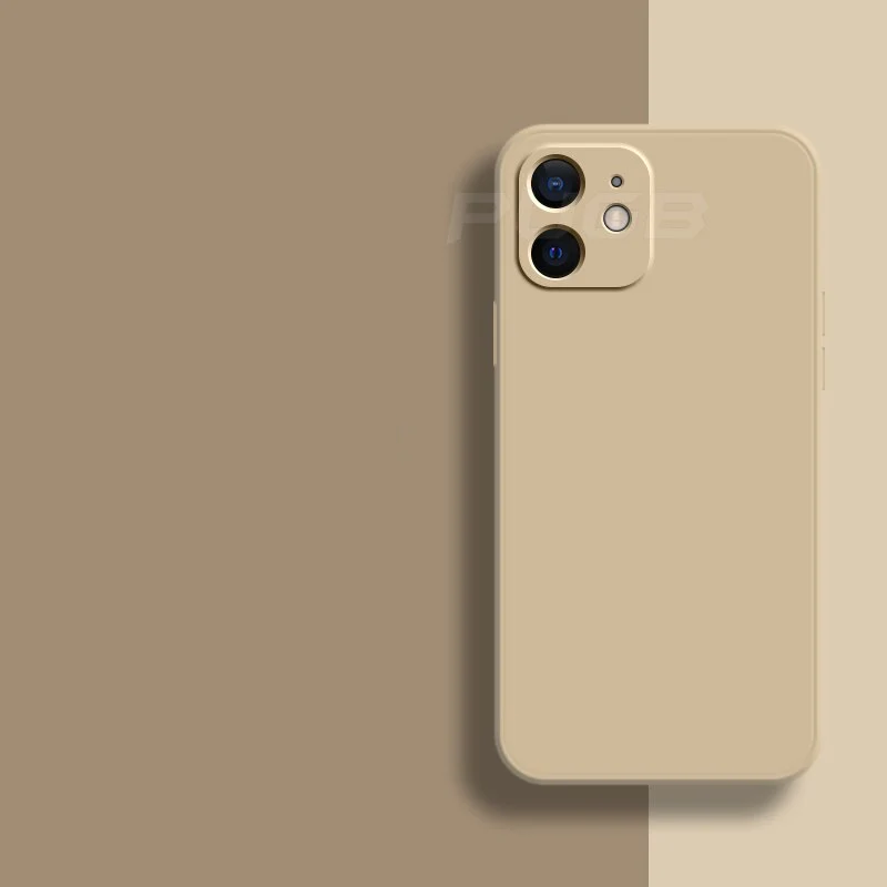 Soft Silicone iPhone Case for 11, 12, 13 Series – Slim Matte Grip Protection with Raised Edges and Full Camera Cover for Everyday Carry
