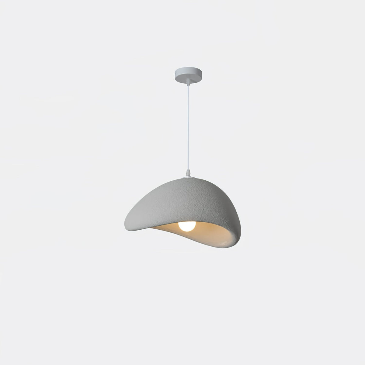 Spherical Hanging Ceiling Light Fixture with Adjustable Drop Length for Kitchen Island Dining Room Bedroom | Gray White LED Compatible Indoo