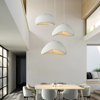 Spherical Hanging Ceiling Light Fixture with Adjustable Drop Length for Kitchen Island Dining Room Bedroom | Gray White LED Compatible Indoo