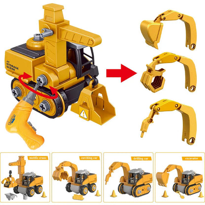 Construction Vehicle Building Set with Screwdriver Tools for Kids – STEM Learning Toy for Boys & Girls Ages 3+
