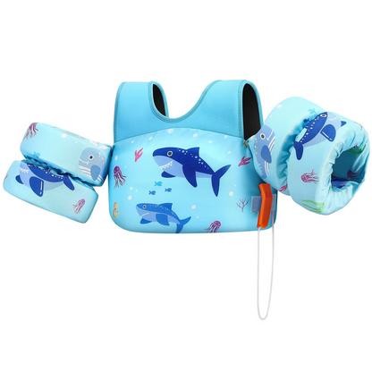 Kids Foam Life Vest with Arm Floats & Safety Whistle | Comfortable Support for Swimming and Kayaking
