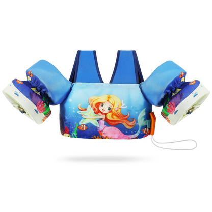 Kids Foam Life Vest with Arm Floats & Safety Whistle | Comfortable Support for Swimming and Kayaking