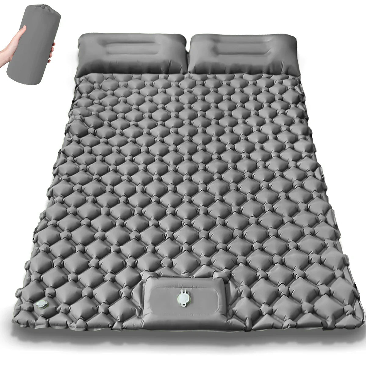 Kieran | Extra-Wide Double Inflatable Camping Mattress with Quick Inflate | Spacious Comfort for Outdoor Adventures