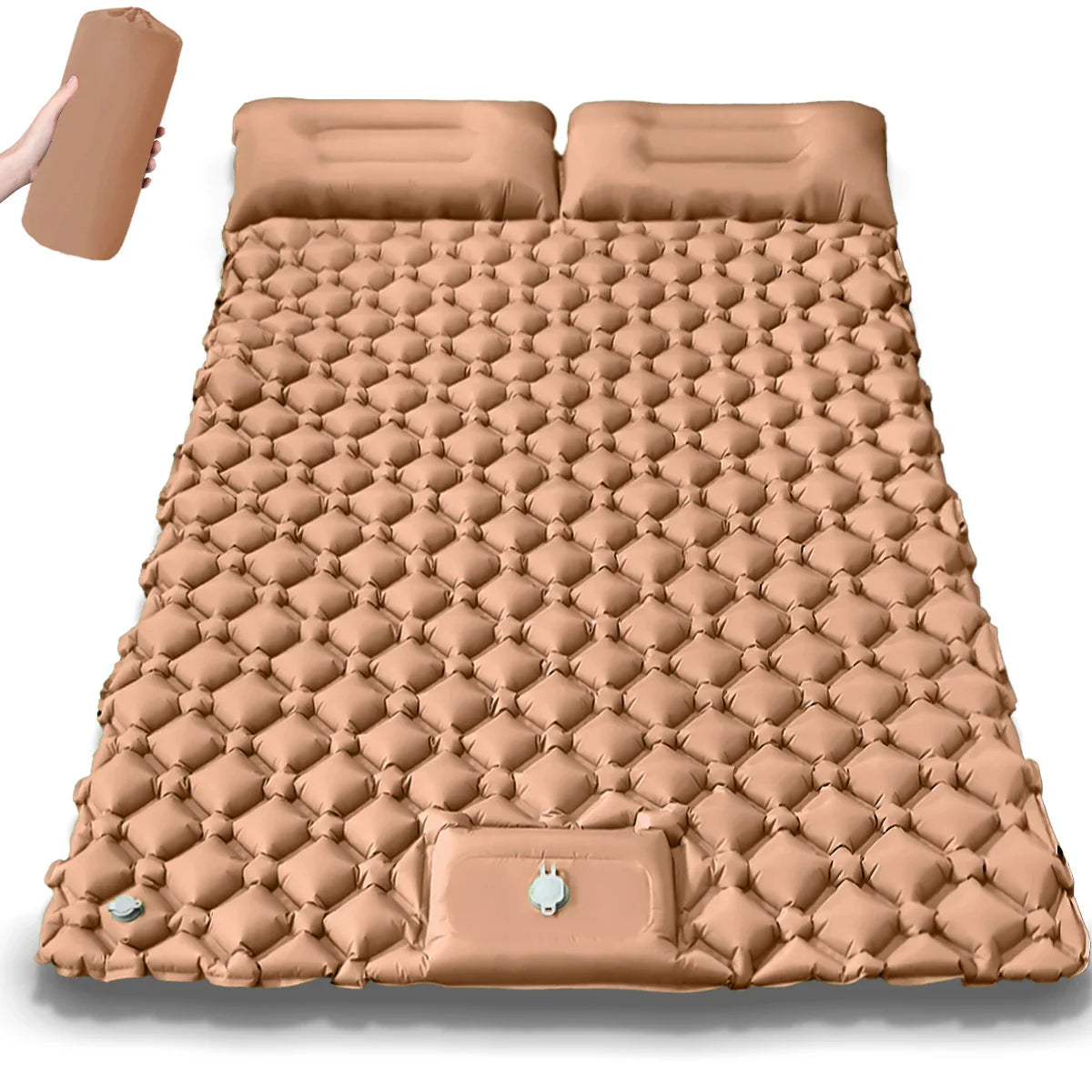 Kieran | Extra-Wide Double Inflatable Camping Mattress with Quick Inflate | Spacious Comfort for Outdoor Adventures