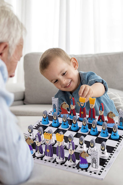 Educational Wooden Chess Set for Kids with Durable Design | Strategy Game for Critical Thinking