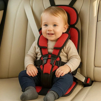 Portable Child Safety Harness Seat for Travel with 5-Point System Gray Foldable Booster for Taxis Rental Cars Everyday Outings Toddlers Kids