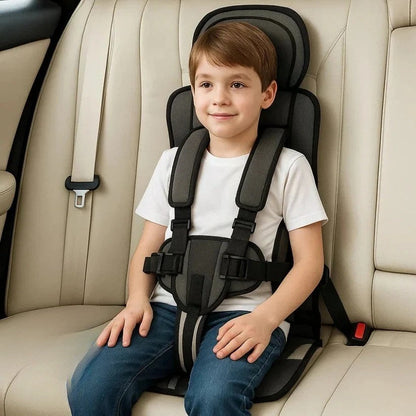 Portable Child Travel Harness Seat | Foldable Compact Design | Quick-Install 5-Point Safety System for Cars & Rideshares