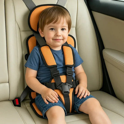 Portable Child Safety Harness Seat for Travel with 5-Point System Gray Foldable Booster for Taxis Rental Cars Everyday Outings Toddlers Kids