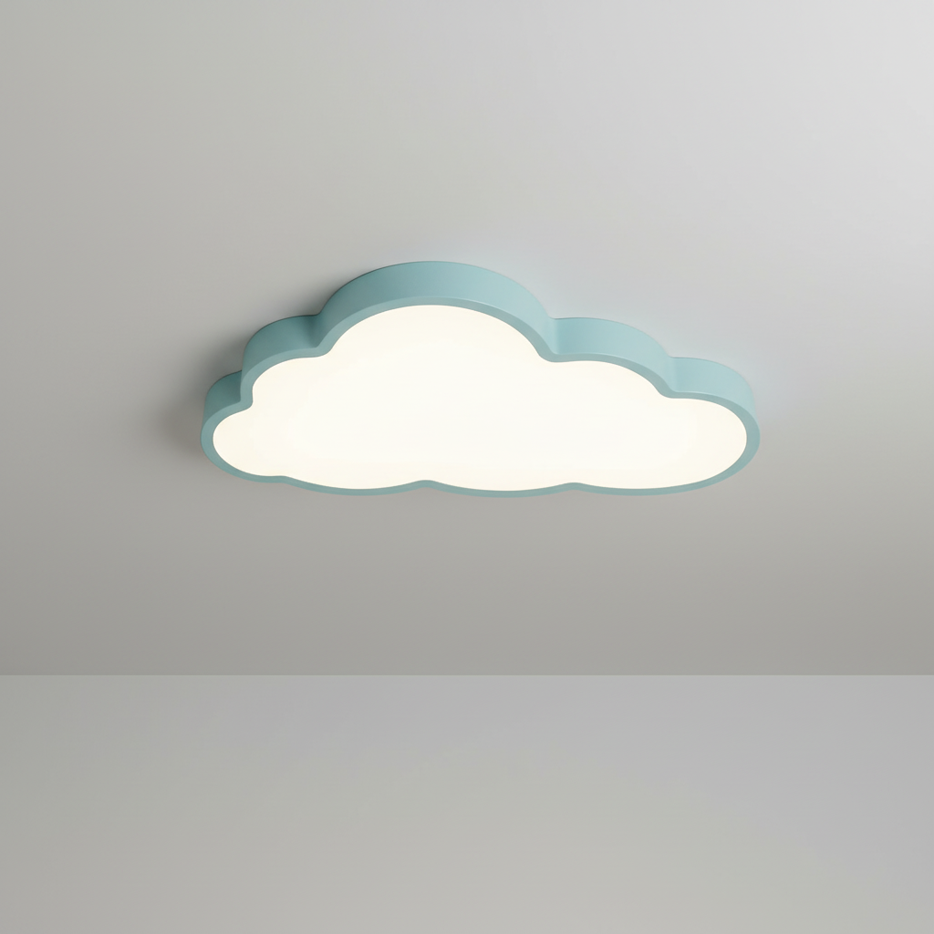 LED Cloud Flush Mount Light for Kids Room White Acrylic 16 inch Nursery Bedroom Ceiling Lamp Warm Glow 3000K