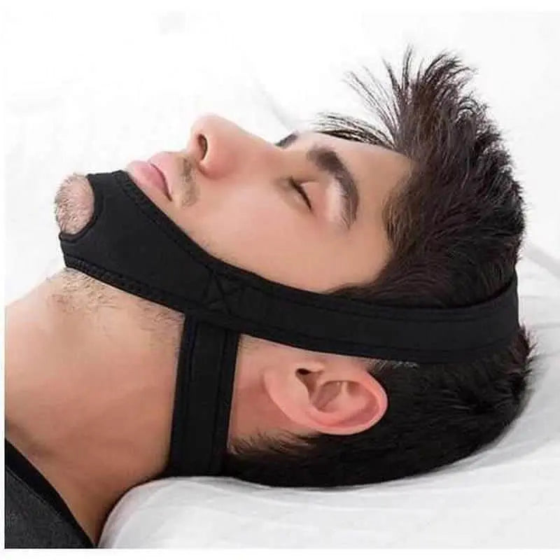Jaw Support Strap for Snoring Relief – Adjustable Neoprene Chin Wrap for Sleep