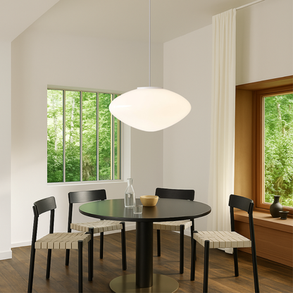 LED Glass Globe Hanging Light Fixture Adjustable Height White Shade for Kitchen Island Dining Room Ceiling Mount E27 Socket Modern Minimalis