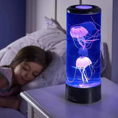 Color-Changing LED Jellyfish Mood Lamp with Flowing Tentacles for Relaxation & Decor