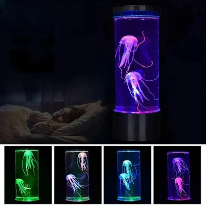 Color-Changing LED Jellyfish Mood Lamp with Flowing Tentacles for Relaxation & Decor