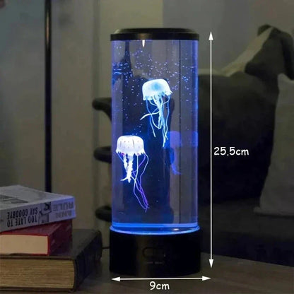 Color-Changing LED Jellyfish Mood Lamp with Flowing Tentacles for Relaxation & Decor