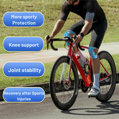 Pre-Cut Knee Support Tape for Sports | Breathable Athletic Kinesiology Brace | Elastic Joint Stabilizer for Running, Gym & Training | Waterp