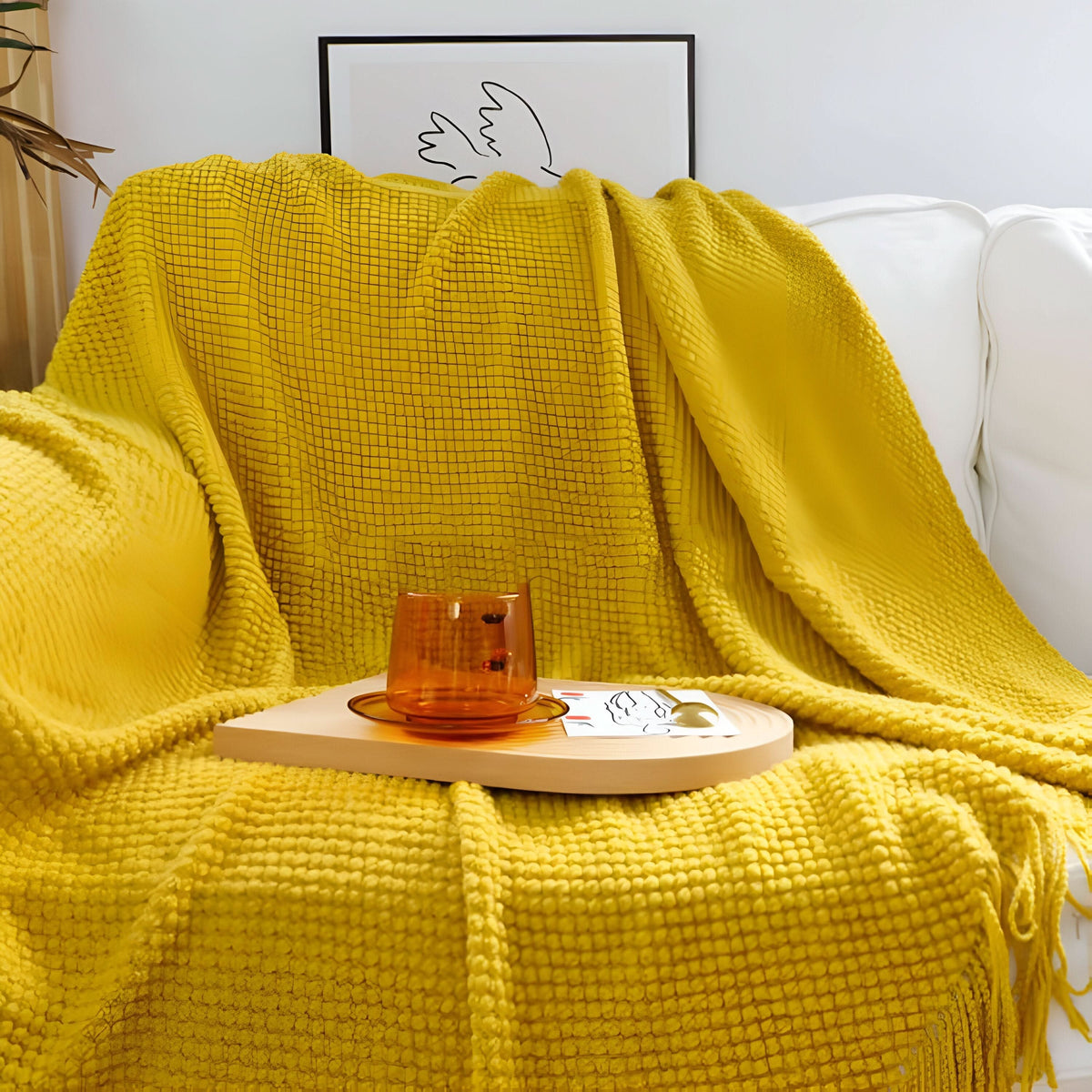 KnitCove | Stylish Knit Fleece Blanket with Plush Interior | Cozy Comfort for All Seasons