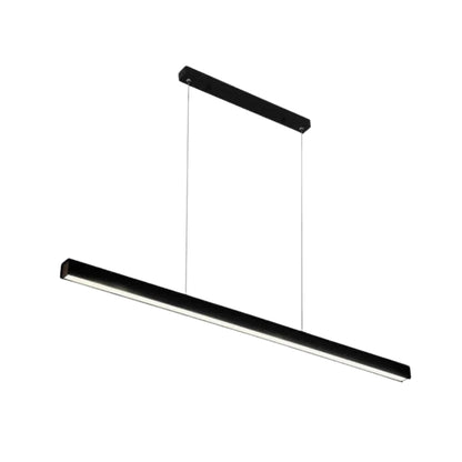 Linear LED Ceiling Fixture Black Aluminum Hanging Light for Dining Room Kitchen Island Office Desk Modern Minimalist Suspended Lamp Adjustab