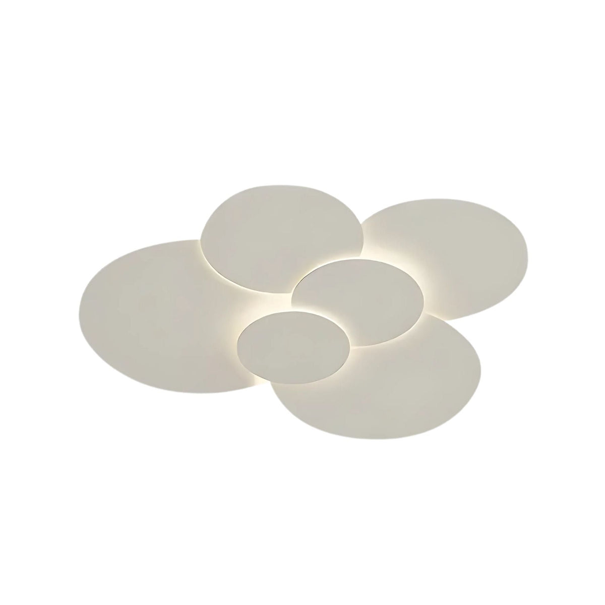 Layered Disc LED Flush Mount Ceiling Light with Remote – Adjustable Color Temperature & Dimming for Bedroom, Bath, Living Room – White Conte