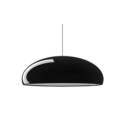 LED Overhead Fixture with Switchable Light Modes for Kitchen Islands, Dining Rooms & Open Living Spaces – Glossy Metal Round Ceiling Lamp in