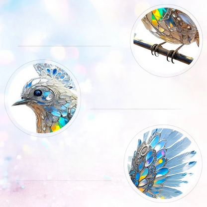 Window Crystal Bird Ornament – Reflective Light Decor for Home