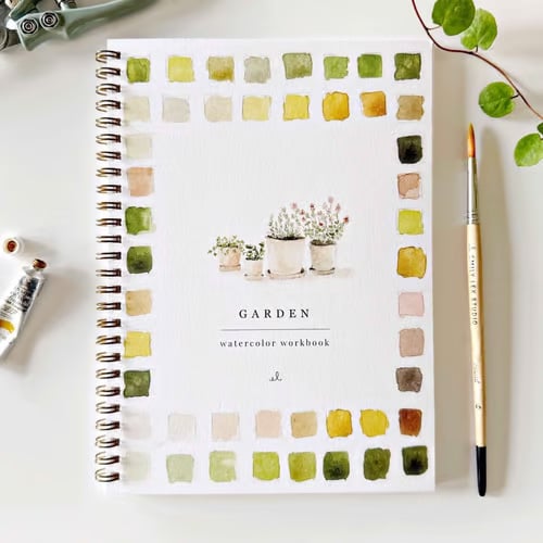Beginner Watercolor Painting Workbook with Step-by-Step Templates & Guided Projects for Adults & Kids