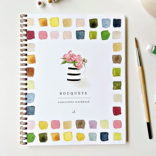 Beginner Watercolor Painting Workbook with Step-by-Step Templates & Guided Projects for Adults & Kids
